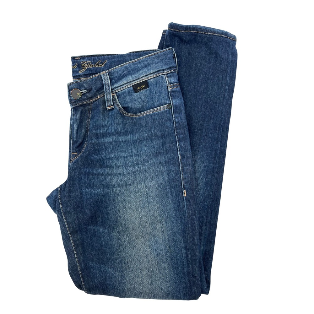 Mavi Gold Womens Slim Tapered‎ Jeans Medium Wash Blue Stretch Denim Size 28/28